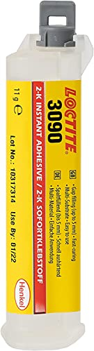 Henkel Adhesivo instantáneo Loctite 3090, 2 componentes, 1 Cartucho Doble 11 MG