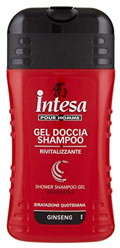 INTESA POUR HOMME | Gel Douche Shampooing Ginseng, Revitalisant, avec Ginseng, 250 ml