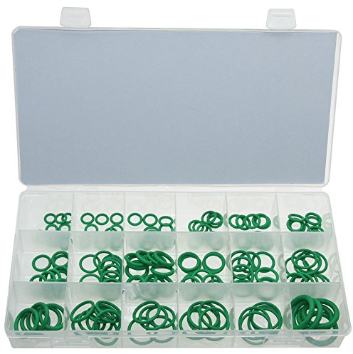 Alkan HNBR O-Ring Set 155-tlg R134a Klimaanlage grün | Grüne HNBR Dichtringe für R134a Klimaanlage und Klimaleitungen, temperaturbeständig, sortiert in Aufbewahrungsbox