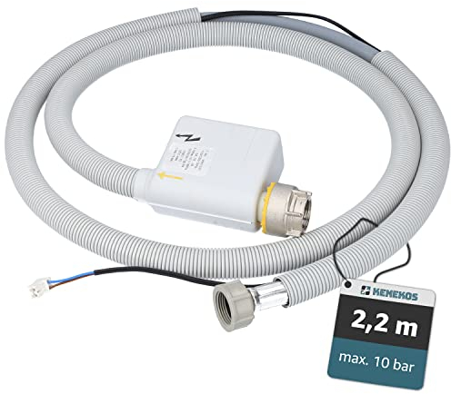 Kenekos - Manguera de entrada Aquastop de 2,2 m BITRON tipo 84 adecuada para lavadora Miele 4622714/4061335, 3/4 pulgada WPS, manguera de entrada de seguridad con conexión eléctrica
