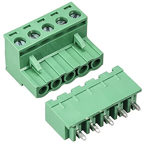 mapa 5 Pin 5.08mm Passo Maschio Femmina PCB Morsettiera Vite 5 Set
