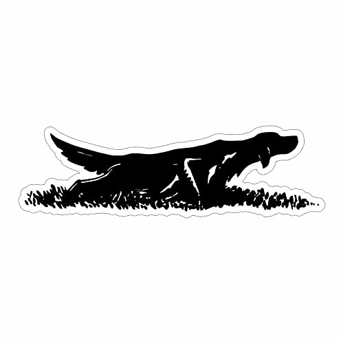 AMA SHOP Adesivo sagomato Setter Inglese | passione caccia | Adesivi per Auto | Sticker per Casco, Moto, Camper | Adesivo in PVC con fondo bianco per Decalcomania Parete, Murale