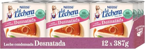 NESTLÉ LA LECHERA Leche condensada desnatada, Lata, 12 x 387 g
