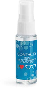 Contacta, Antifog, Spray Antiappannamento per Occhiali, Utile per Pulire le Lenti e da Portare Sempre con Sé, Garantisce Visione Nitida e Libera, 20 ml