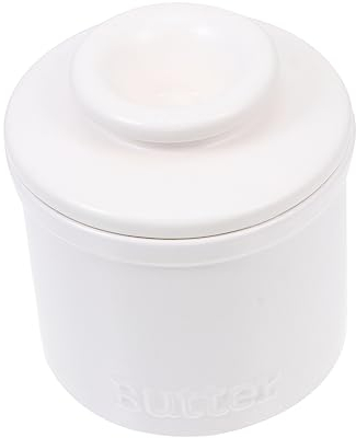 KICHOUSE Ceramic Butter Cheese Storage Jar Lid Kitchen Food Storage Container for Butter Holding for Kitchen Use