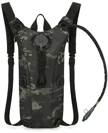Topyond Trinkrucksack Mit Stauraum,Großes Fassungsvermögen Zum Laufen,Wandern, Radfahren, Rucksack mit Wasserblasen ,Oxford Gewebe Wasserdicht Für Den Außenbereich Rucksack(Tarnung)