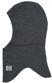 Mikk-line Sturmhaube Dark Grey Melange 4-5 Jahre | OEKO-TEX 100 | mit Windstop | Wolle für Baby & Kinder | 95% Wolle - 100% mulesingfrei | Atmungsaktiv & isolierend