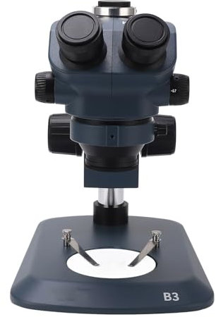 Microscopio Estéreo Trinocular de 7X a 50X, Ocular Confocal WF10X22mm, Lente Objetivo Auxiliar de 0,5X 2X, 7X a 50X
