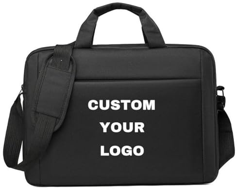 Laptoptasche mit Individuellem Logo Text, Umhängetasche 15,6 Zoll Computer Schutzhülle Personalisierte Handtaschen Aktentasche für Männer Frauen Custom 1,39 * 6 * 29CM