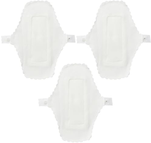 SEWOART Algodón Reutilizables de Tela con Botón, 3 Piezas para Viaje, Toallas Menstruales Lavables para Mujeres