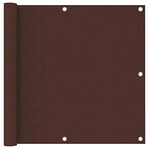 Gecheer Paravento da Balcone, Impermeabile Resistente al Vento 90x500 cm in Tessuto Oxford Rivestito PU con Occhielli in Alluminio e Corda Inclusa, for Esterni terrazzo Giardino