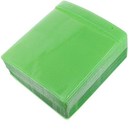 KOMBIUDA Pp CD Hüllen Blau, Wiederverwendbare Schutzhüllen für Medien | Leichtes Format zum Mitnehmen, Praktische Aufbewahrungslösung für 12cm Scheiben, 200 Stück im Packung Zufällige Farbe