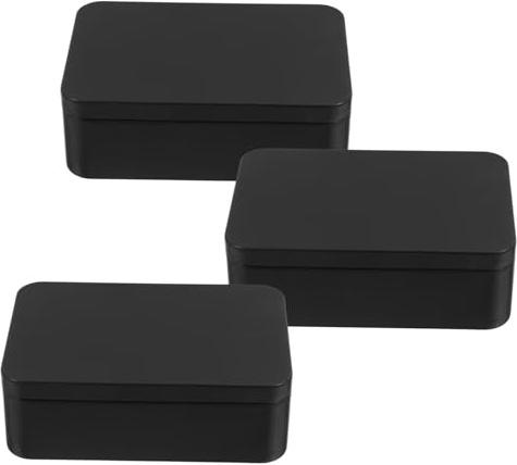 FUNOMOCYA 3 Pièces BoîTe De Rangement Pour Cartes À Jouer En Fer Blanc Organisateur Polyvalent Pour Cartes De Poker Et Petits Objets Compact 3.9 X 2.6 X 1.3 Pouces