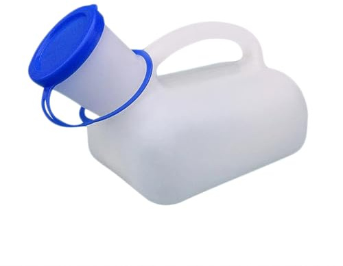 Bärbar Urinpåse - 1 Liter Urinbehållare Med Trattlock | Läckagesäker Bärbar Toalett För Kvinnor Män Camping Vandring Fiske Vandringssporter Resor Utomhusaktiviteter Klättring
