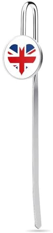 UK Heart Flag Metal Bookmark Personalised Picture Book Mark Page Holder Funny Book Lover Gifts