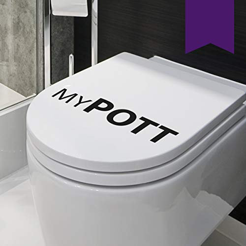 WANDKINGS WC Deckel myPOTT Aufkleber 30 x 7 cm violett - erhältlich in 33 Farben