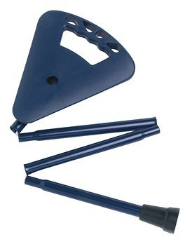 Faltbarer Sitzstock mit Tasche extra kurz Stocklänge 82 cm Farbe blau