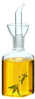 LanHope Ölflasche, Glasflasche, Olivenöl, Spender, Kochen, Öl, Essig, Messspender mit Ausguss, für Küche und BBQ 250ml…
