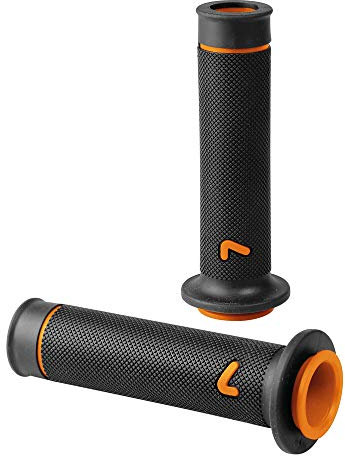 Lampa 90583 Sport-Grip, manopole per Manubrio Moto universali Set 2 Pezzi Destra e Sinistra in Gomma- Arancione