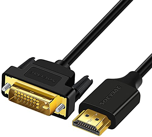 SOEYBAE Cavo Adattatore su DVI a HDMI 3m,Bidirezionale da HDMI a DVI, HDTV Cavi Video Digitale,1080p Full HD