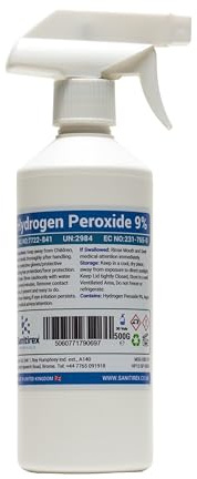 Hydrogen Peroxide 9% 30 Vols. 500ml for Cleaning Disinfecting Bleaching (500ml spray)