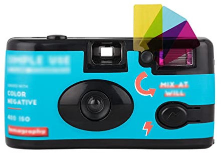 ZXNQ Disposable Camera Simple Use Reloadable Camera 135 Full Frame 36 sheets Simple Portable Gifts,color