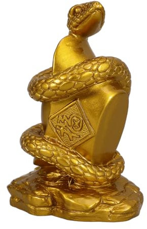 ULDIGI Realistische Schlangenstatue Aus Kunstharz Schlangenfigur Ornament für Den Schreibtisch und Als Heimdekoration