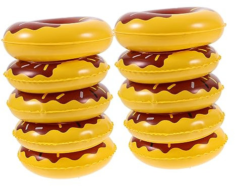 NAMOARLY 10stücke Mini Schwimmring Dekorative Miniature Schwimmringe Donut-Form Für Puppenhaus Spielzeug -projekte Für Miniaturlandschaften Und Wohnaccessoires