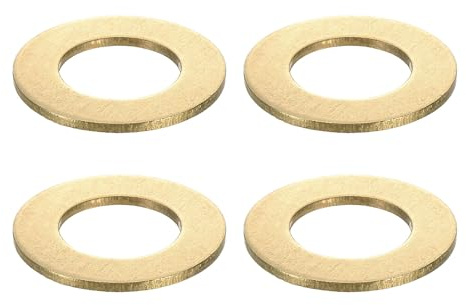 QUARKZMAN 4 Stück Runde Unterlegscheiben M20 x 36 x 2 mm, Messing Dichtscheiben Gold Beilagscheiben Set, O Ring Flache Dichtungsringe für Schrauben Muttern Gewindestange
