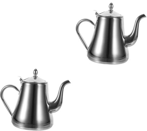 Didiseaon 2pcs Small Tea Kettle Stainless Steel Pot Heat Resistant Safe Reusable Ideal for Tea Lovers