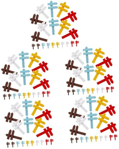 BESPORTBLE 5 Series Accesorios De Jardinería Juguetes para Casa Mini Valla Juguete para Borde De Jardín Mini Accesorios Decoración De Césped De Jardín 25 Piezas x 5