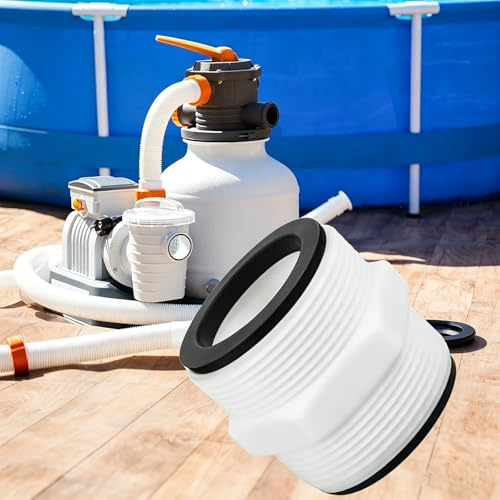 Eysbiy Poolschlauch Verbinder 38mm 2-Wege Stecker für Poolpumpe | Schlauchadapter für Poolpumpe & Filter, kompatibel mit Intex & Coleman, 1,5 Zoll (38mm) Doppelnippel