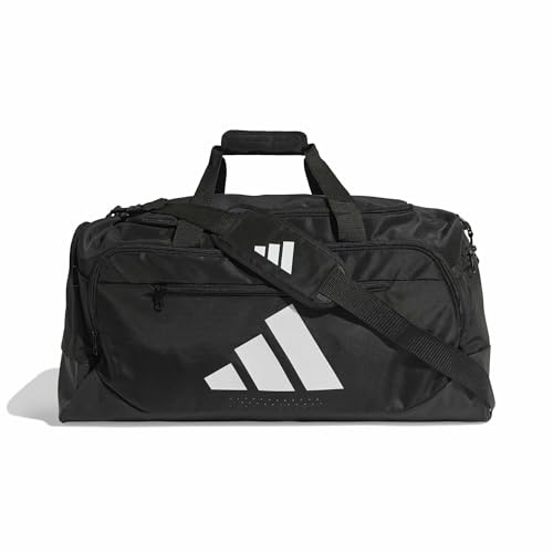 adidas Unisex Training Defender Duffle Bag Medium, Black/White, One Size