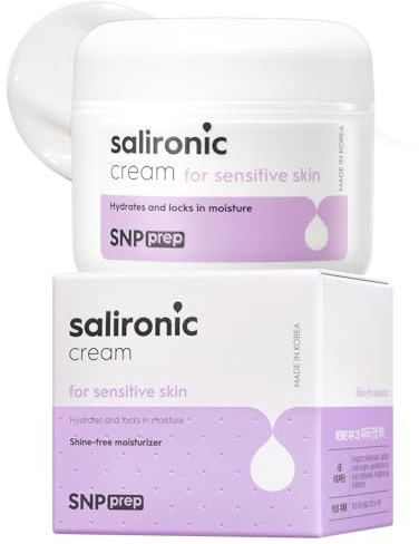 SNP Prep Salironic Crema – Crema idratante viso coreana con BHA, Houttuynia Cordata, Camomilla, Squalano e Acido Ialuronico per pelli sensibili, equilibrio olio-acqua, 55ml