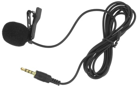 Schwarzes Lavalier Ansteckmikrofon 3, 5mm aus Metall für Smartphone