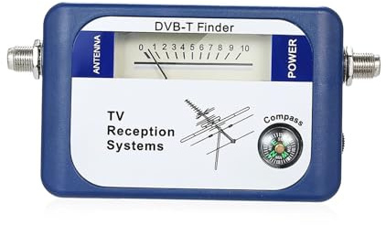 Medidor de Campo TDT, Medidor de señal de satélite digital DVB-T Antena de TV terrestre con brújula Sistemas de recepción de TV