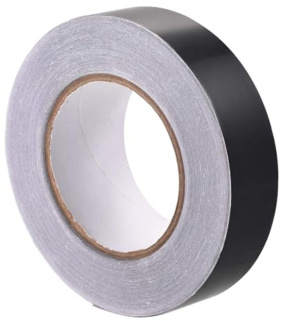 TA-VIGOR 25mm x 50m Aluminum Foil Tape Black Matte Non Reflective | Single Sided Conductive High Temperature HVAC Duct Tape for Sealing, Patching, Flame Retardant, Air Ducts and Blocking Light