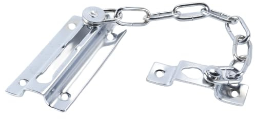 zalati Cadena de puerta interna, limitador de protección deslizante cromado, pestillo de seguridad para hotel, hogar, motel, apartamento (plateado)