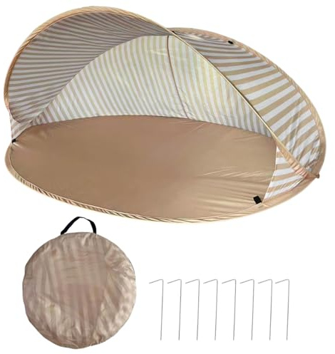 Buerfu Tente de Plage,Parasol de Plage avec Sac de Transport - Abri Pliable Et Respirant pour Jardin Piscine Parc Festival Activités Extérieures