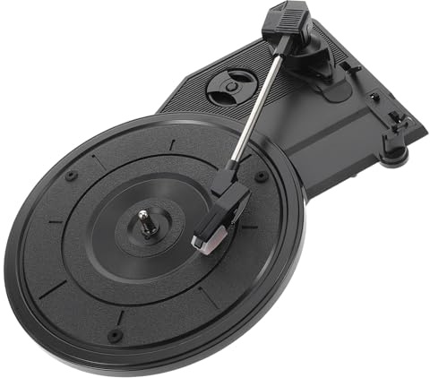PRETYZOOM Meccanismo Giradischi Vintage con Tromba Gramofono Grande e Altoparlanti Stereo Integrati Movimento Silenzioso e Resistente per Gira Dischi Vinili e Impianti Stereo Casa