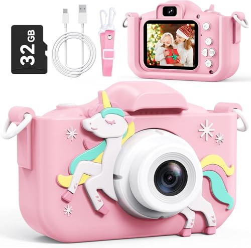Kids Camera, Toddler Camera for Age 3-8, 48MP Dual Lens Selfie Camera for Kids, 1080P HD Video Recording Digital Camera, Christmas Birthday Gifts for Boys Girls