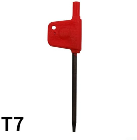 Lot de 10 tournevis Torx pour T5 - pour T20 - Clé de type drapeau rouge pour outils de réparation - Compatible avec perceuses manuelles et électriques (T7)