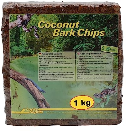 Lucky Reptile Coconut Bark Chips 1 kg, Cocos Chip strö för terraridjur och andra husdjur