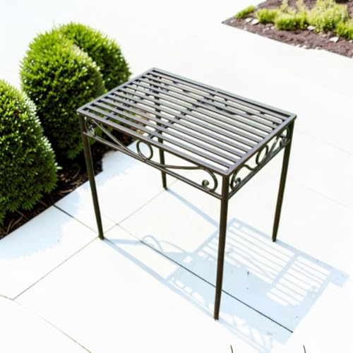 Beistelltisch oder Untergestell aus Metall, im Versailles-Stil, in antiker Bronzeausführung (große Größe) - Ideal für Haus und Garten