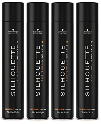 4er Super Hold Hairspray Haarspray Black Silhouette Styling Schwarzkopf 500 ml