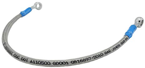 450mm 45cm LE LEFOSSI Universal Motorrad Bremsschlauch Geflochtener Hydraulikstahl Stärken Bremskupplungsöl Schlauchleitung Fahren für Pit Dirt Bike Enduro Motocross Street Bikes Sport Bikes