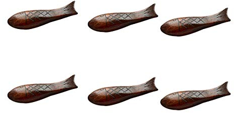 6 St¨¹cke Japanischen Stil Nat¨¹rliche Holz St?bchen Ruht Handgemachte Runde Trommel Fisch St?bchen Halter Messer Halter Rack