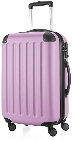 HAUPTSTADTKOFFER - SPREE - Bagaglio a mano, Valigia rigida, Trolley espandibile, 4 ruote doppie, TSA, 55 cm, 42 litri, Flieder