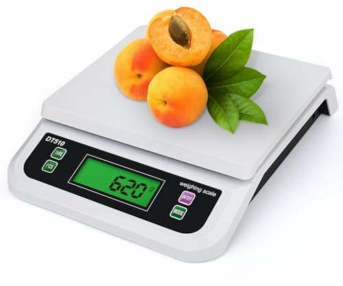 ZCXBHD Bilance Cucina elettroniche 30kg / 1g, Bilancia Digitale for Alimenti Cottura Domestica Cottura di Frutta Bilance multifunzionali (Color : White, Size : 30kg-1g)