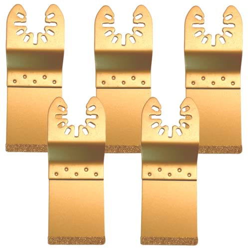 5 Pack - 35mm Carbide End Cut Multi Tool Blades for Bricks, Plaster And Grout Removal Cutter Saw Set Compatible with Dremel Fein Multimaster Makita Etc Oscillating